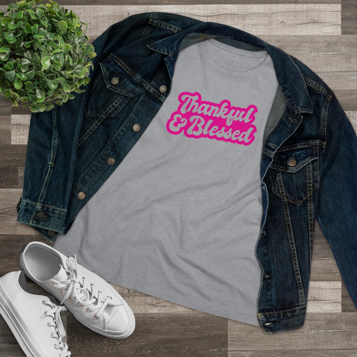 Thankful Blessed Relaxed Fit Premium T-shirt - Gratitude-Inspired Christian Apparel - BlessedYes Boutique