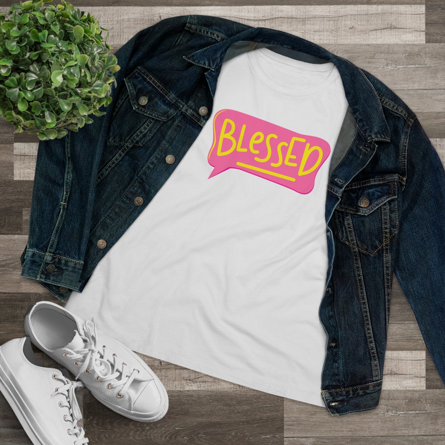 Blessed Text Bubble Relaxed Fit Premium T-shirt - Fun Christian Apparel - BlessedYes Boutique