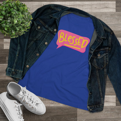 Blessed Text Bubble Relaxed Fit Premium T-shirt - Fun Christian Apparel - BlessedYes Boutique