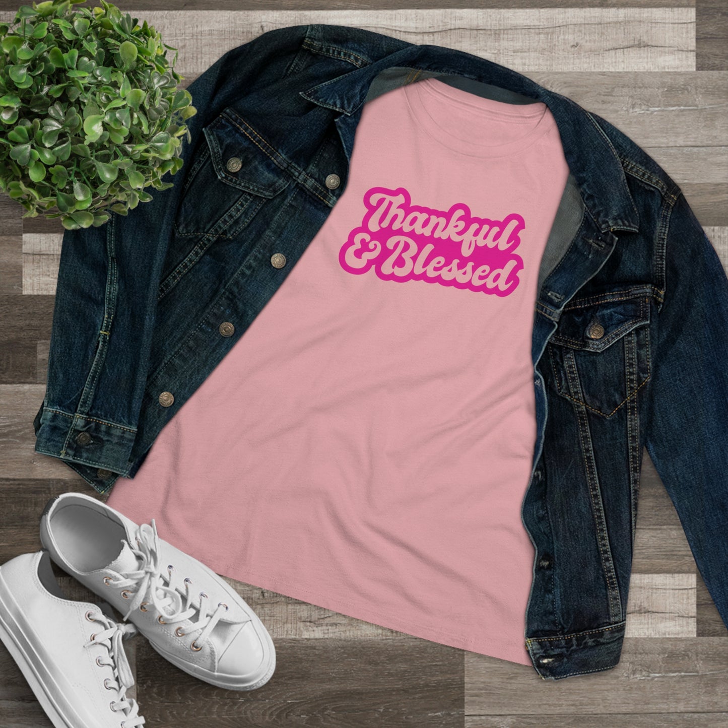 Thankful Blessed Relaxed Fit Premium T-shirt - Gratitude-Inspired Christian Apparel - BlessedYes Boutique