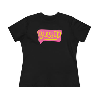 Blessed Text Bubble Relaxed Fit Premium T-shirt - Fun Christian Apparel - BlessedYes Boutique