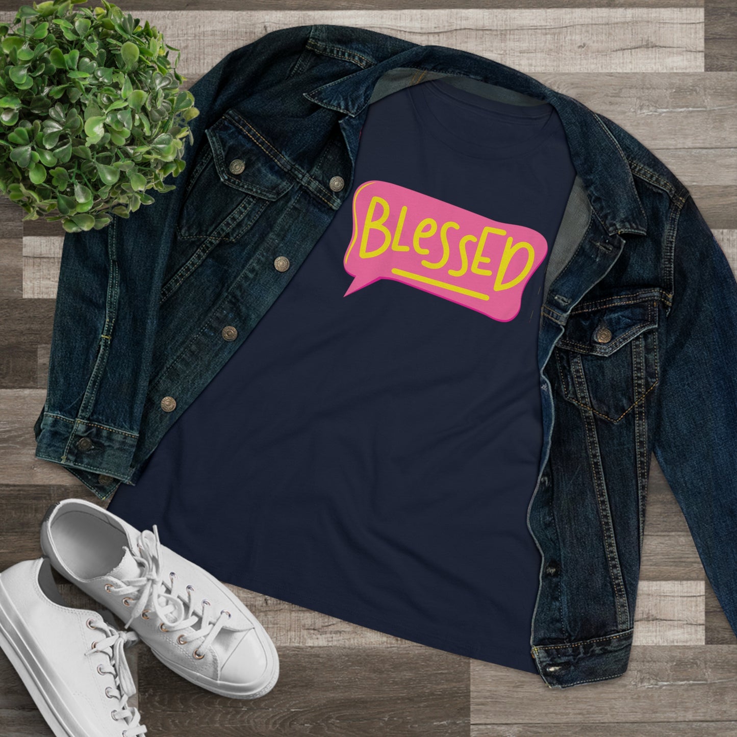 Blessed Text Bubble Relaxed Fit Premium T-shirt - Fun Christian Apparel - BlessedYes Boutique