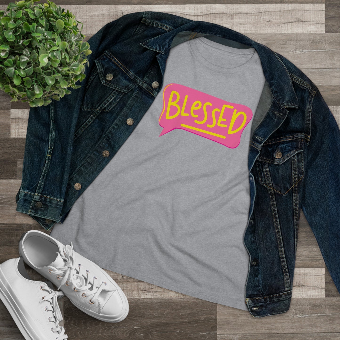 Blessed Text Bubble Relaxed Fit Premium T-shirt - Fun Christian Apparel - BlessedYes Boutique