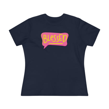 Blessed Text Bubble Relaxed Fit Premium T-shirt - Fun Christian Apparel - BlessedYes Boutique