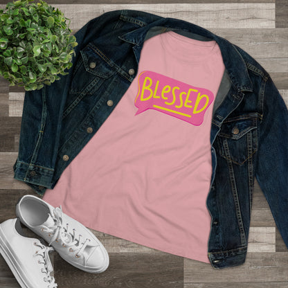 Blessed Text Bubble Relaxed Fit Premium T-shirt - Fun Christian Apparel - BlessedYes Boutique